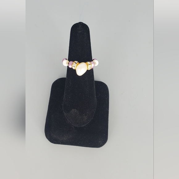 Freshwater Pearl Beaded Ring - Picture 2 of 8